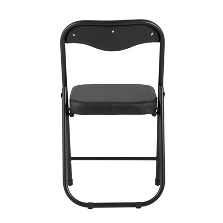 Джон на металлическом каркасе в обивке из экокожи черного цвета