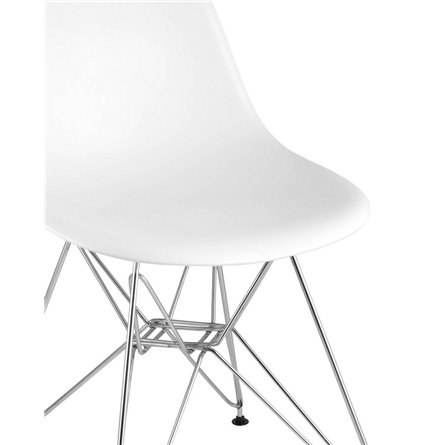 DSR белый, полипропилен, основание хромированный металл, ножки с резиновыми прокладками