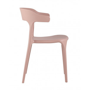 пластиковый Neo горчичный с подлокотниками