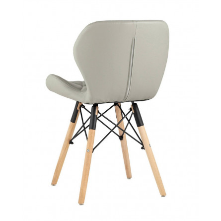 дизайнерский Бон обивка экокожа серый ножки массив бука