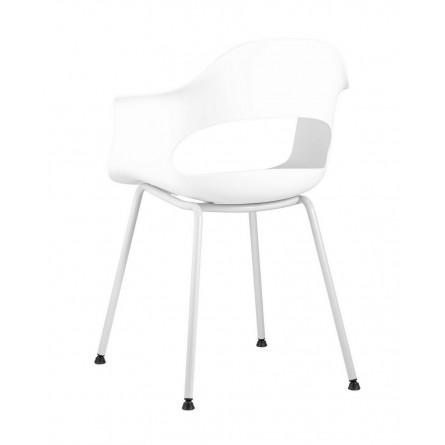 пластиковый Lady белый с подножки из окрашенного металла