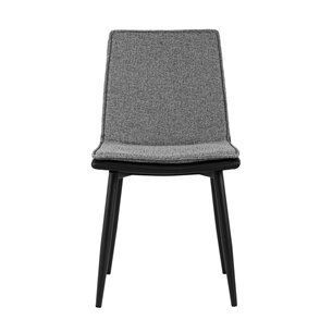 Юта серый обеденный обивка ткань каркас металлический черный