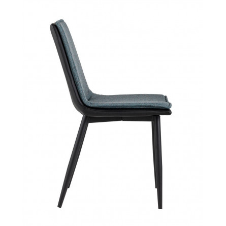 Юта синий обеденный обивка ткань каркас металлический черный