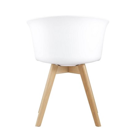 пластиковый Blossom с подушкой белый ножки из массива бука