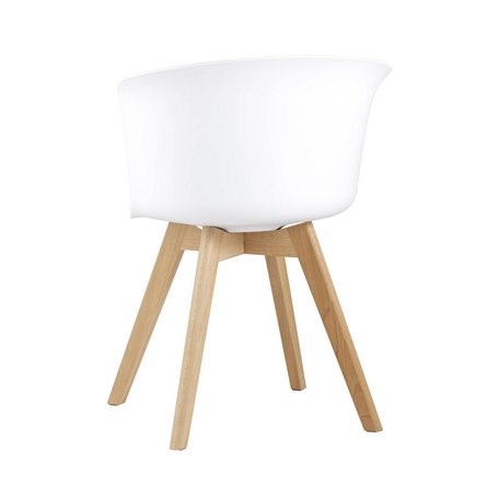 пластиковый Blossom с подушкой белый ножки из массива бука