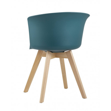 пластиковый Blossom с подушкой темно-бирюзовый ножки из массива бука