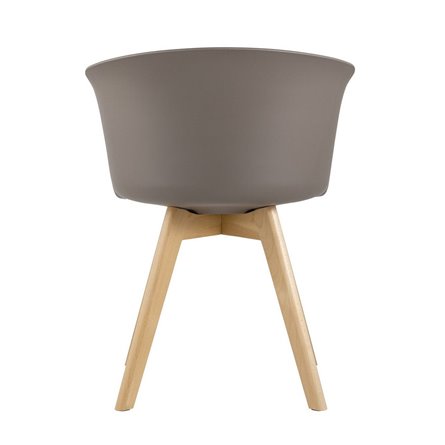 пластиковый Blossom с подушкой темно-бежевый ножки из массива бука