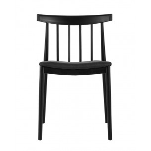 пластиковый Ranch черный с мягким сиденьем в тканевой обивке