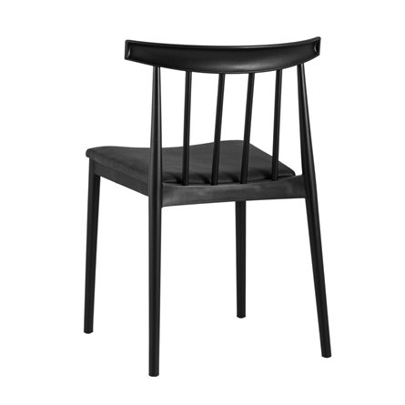 пластиковый Ranch черный с мягким сиденьем в тканевой обивке