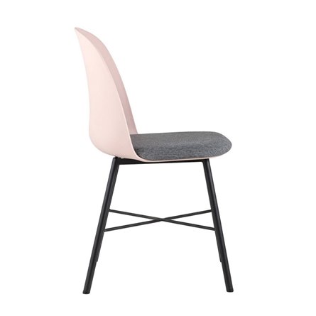 пластиковый Shell розовый с мягким сиденьем ножки из металла