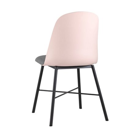 пластиковый Shell розовый с мягким сиденьем ножки из металла