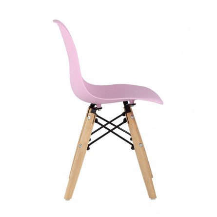 DSW детский розовый, полипропилен, сталь, натуральный массив бука