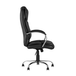 TopChairs President офисное черное в обивке из экокожи, механизм качания и регулировки Top Gun
