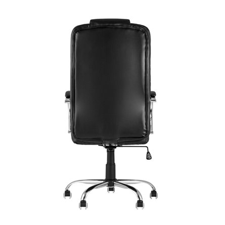 TopChairs President офисное черное в обивке из экокожи, механизм качания и регулировки Top Gun