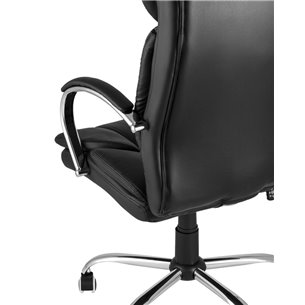 TopChairs President офисное черное в обивке из экокожи, механизм качания и регулировки Top Gun