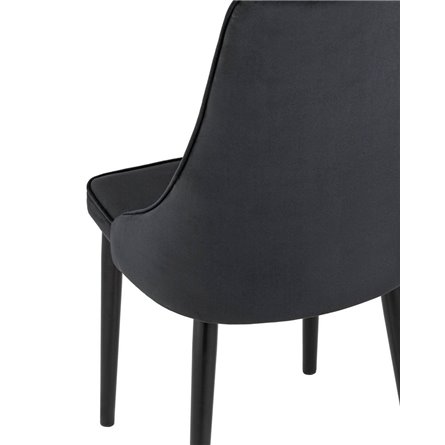 Версаль велюр черный ножки металл