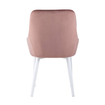 Диана велюр пыльно-розовый ножки белые