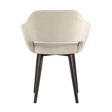 с подлокотниками Саймон велюр бежевый ножки металл под дерево