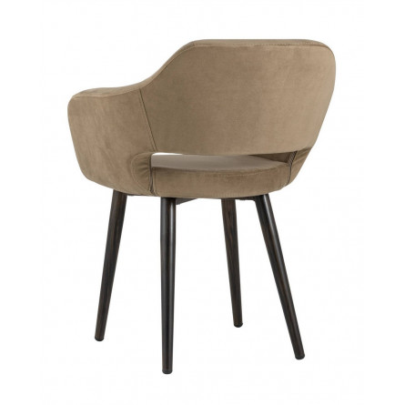 с подлокотниками Саймон велюр капучино ножки металл под дерево