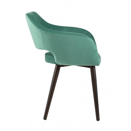 с подлокотниками Саймон велюр морской ножки металл под дерево