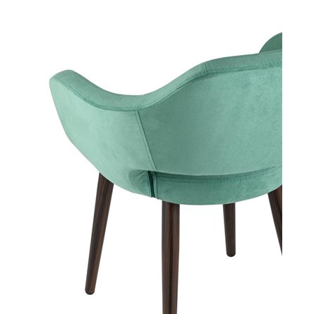 с подлокотниками Саймон велюр морской ножки металл под дерево