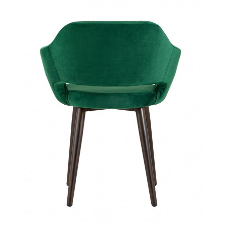с подлокотниками Саймон велюр темно-зеленый ножки металл под дерево