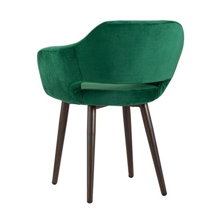 с подлокотниками Саймон велюр темно-зеленый ножки металл под дерево