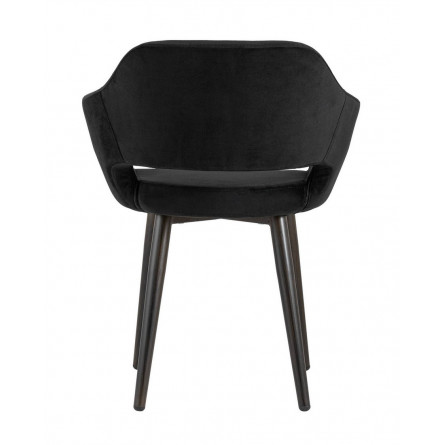 с подлокотниками Саймон велюр черный ножки металл под дерево