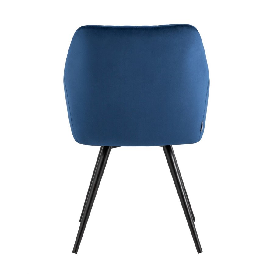 с подлокотниками Саймон велюр черный ножки металл под дерево