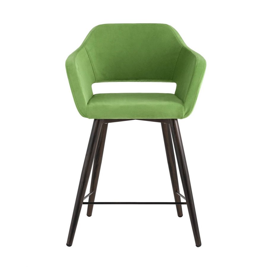 Марсель обивка велюр зеленый ножки металл черные