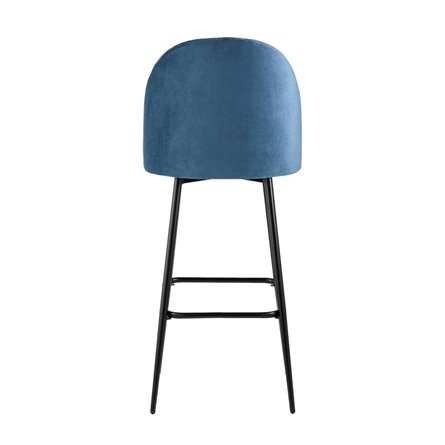 Марсель обивка велюр пыльно-синий ножки металл черные