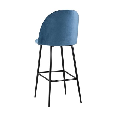 Марсель обивка велюр пыльно-синий ножки металл черные