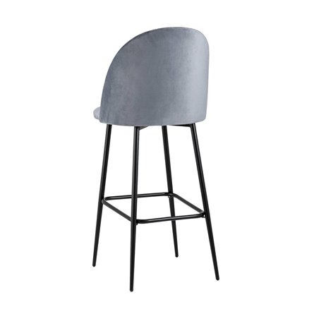 Марсель обивка велюр серый ножки металл черные