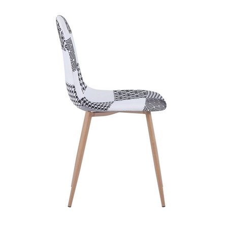 Валенсия пэчворк черно-белый обивка ткань ножки металл с принтом под дерево