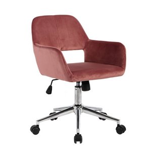 Ross велюр розовый крестовина металл