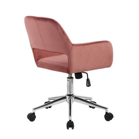 Ross велюр розовый крестовина металл