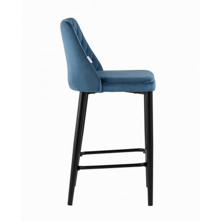 Диего обивка велюр пыльно-синий ножки металл черные