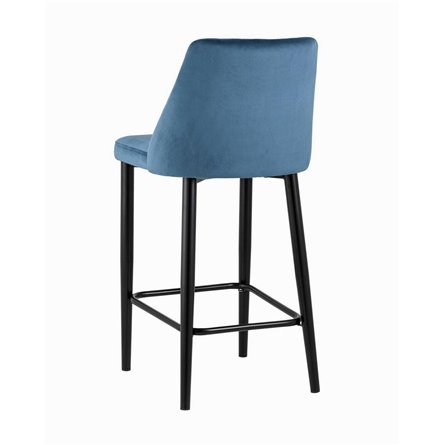 Диего обивка велюр пыльно-синий ножки металл черные