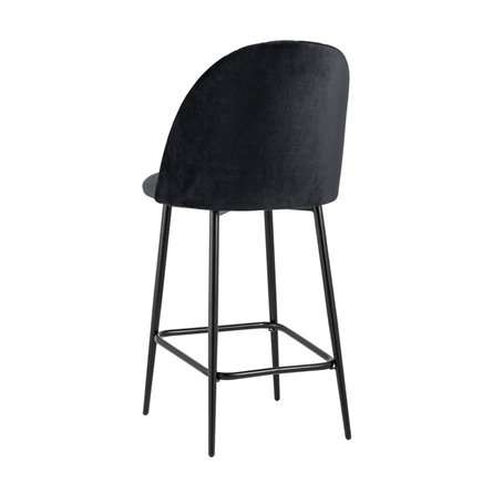 Марсель обивка велюр черный ножки металл черные