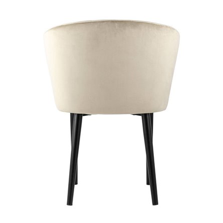 с подлокотниками Нейтон обивка велюр бежевый ножки металл черные