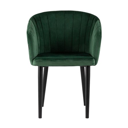 с подлокотниками Нейтон обивка велюр зеленый ножки металл черные