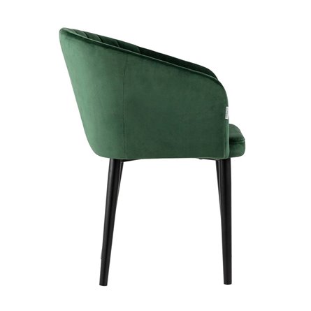 с подлокотниками Нейтон обивка велюр зеленый ножки металл черные