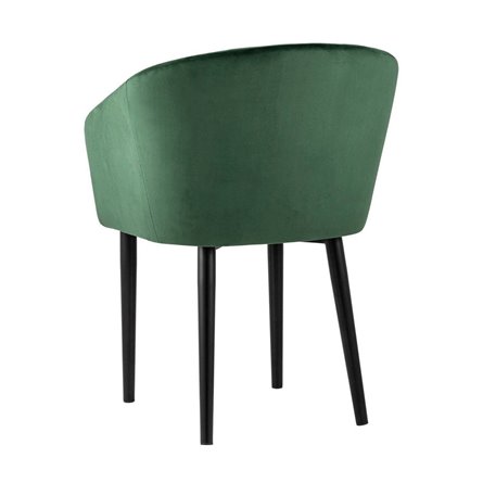 с подлокотниками Нейтон обивка велюр зеленый ножки металл черные