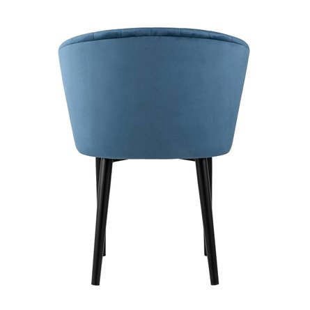 с подлокотниками Нейтон обивка велюр пыльно-синий ножки металл черные