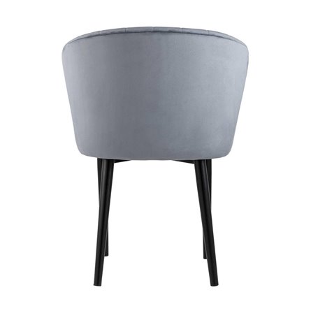 с подлокотниками Нейтон обивка велюр серый ножки металл черные