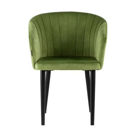 с подлокотниками Нейтон обивка велюр травяной ножки металл черные