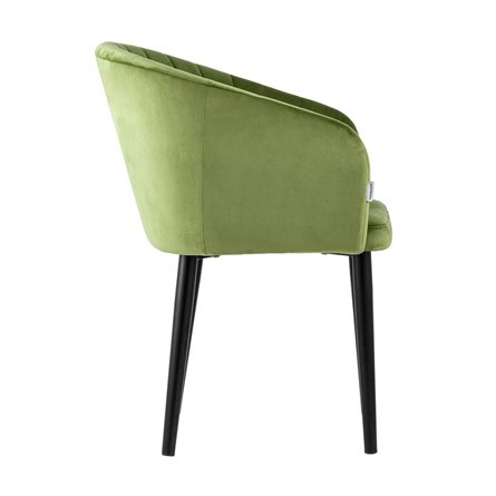 с подлокотниками Нейтон обивка велюр травяной ножки металл черные