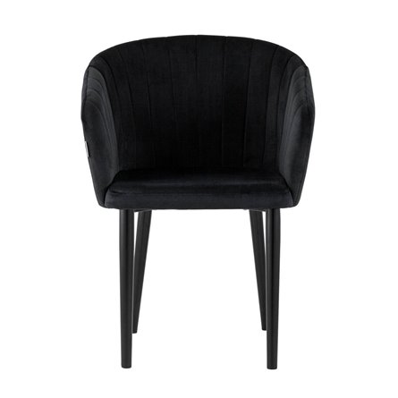 с подлокотниками Нейтон обивка велюр черный ножки металл черные