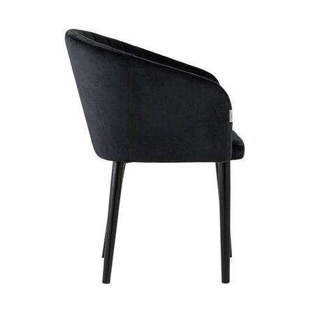 с подлокотниками Нейтон обивка велюр черный ножки металл черные