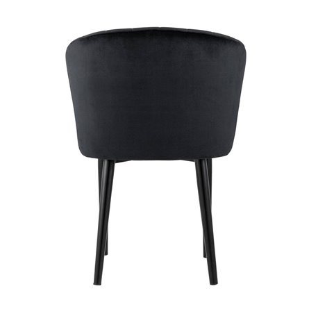 с подлокотниками Нейтон обивка велюр черный ножки металл черные